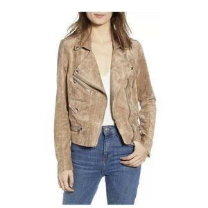 BLANKNYC Denim‎ Faux Suede Moto Jacket - Brick Wall Tan Size S